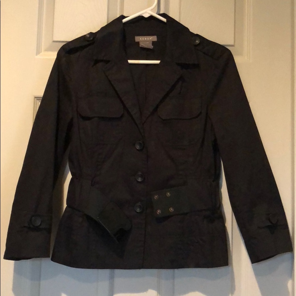 Belted Black Blazer